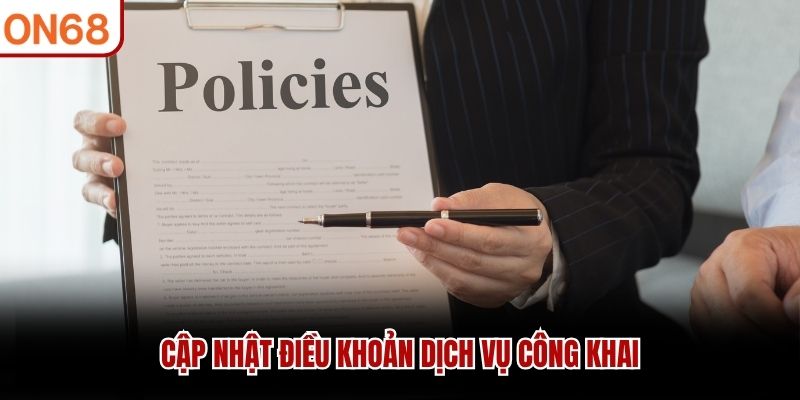 Cập nhật điều khoản dịch vụ công khai